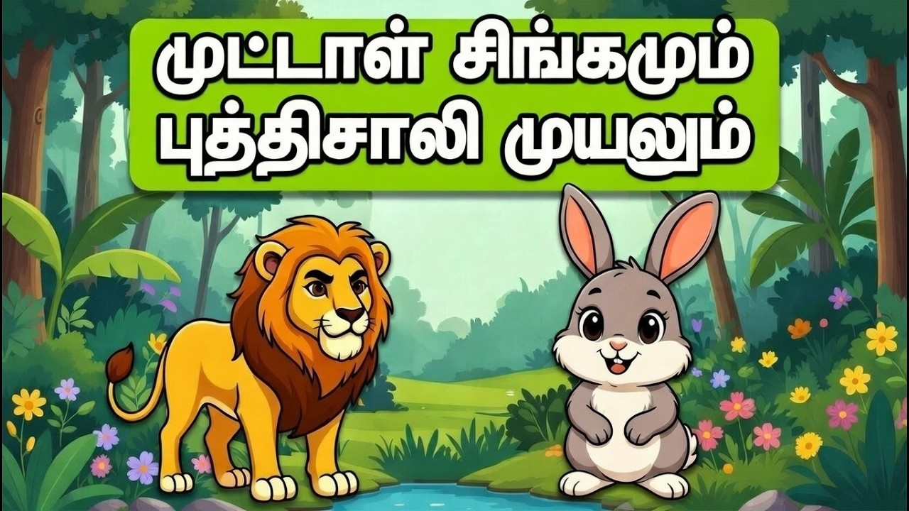 🦁முட்டாள் சிங்கமும் புத்திசாலி முயலும்🐰|Tamil Moral Story for Kid | தமிழ் கதைகள் | Stories In Tamil