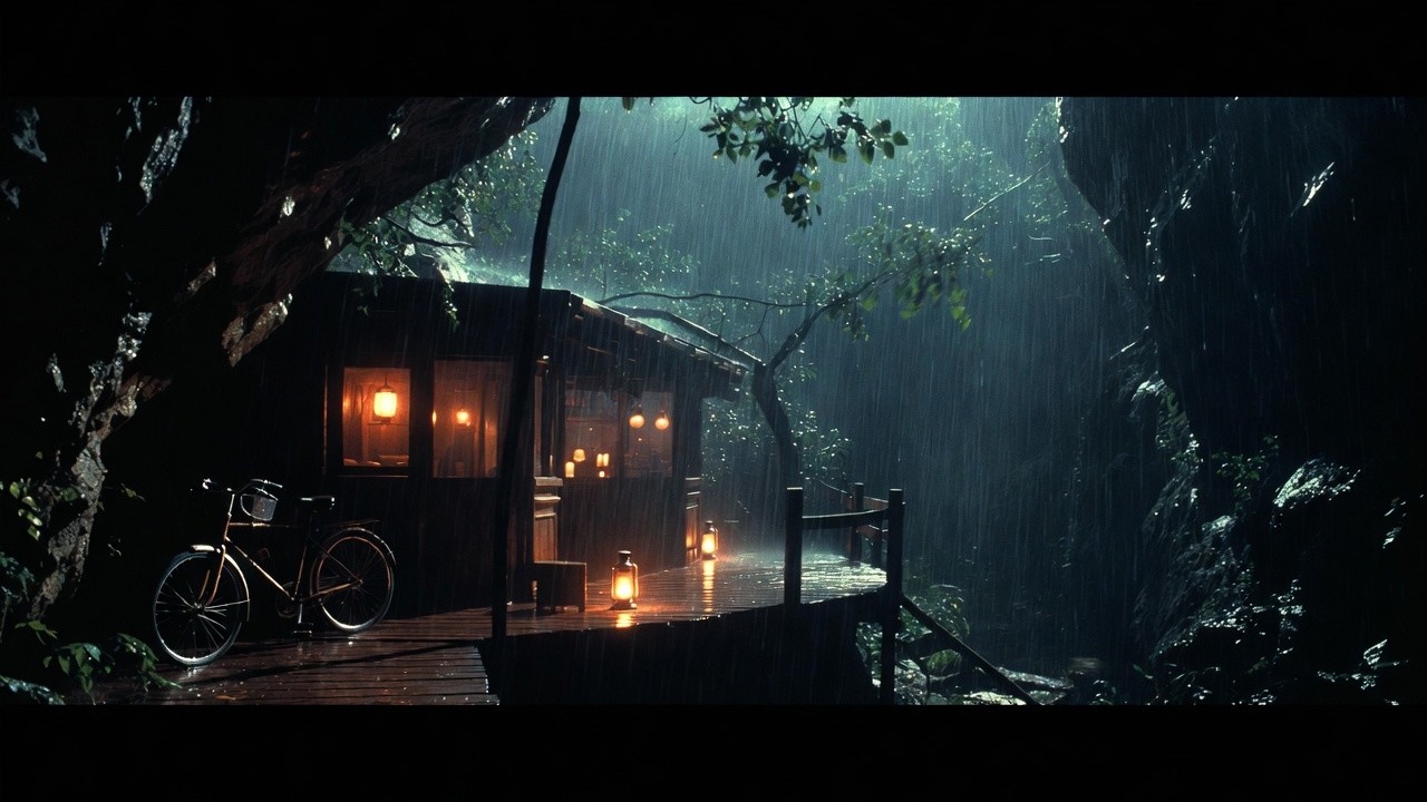 No Ads–Sleep in a Cozy Forest Cave🌧️🌲😴Rainfall Sounds for Deep Relaxation and Calm Nights