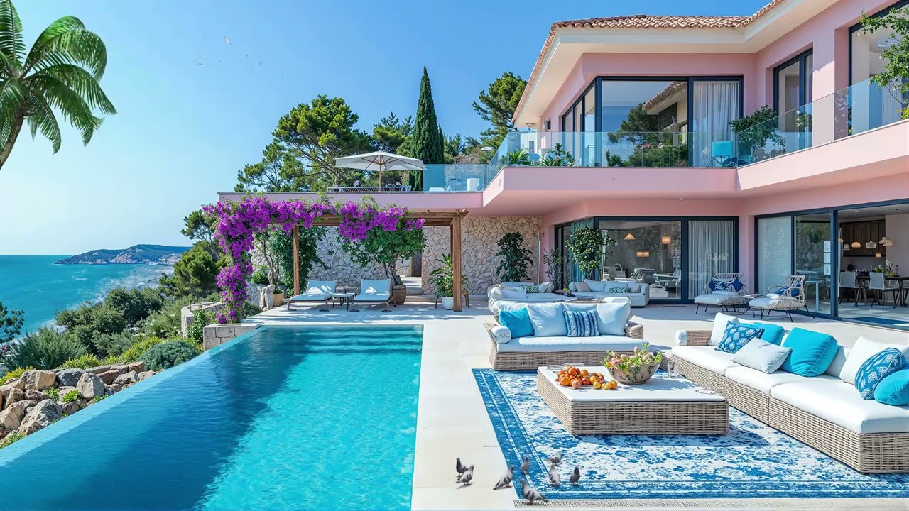 Seaside Blossom Bossa Nova ☀️ Elegant Tropical Lounge Music for Coffee Time, Focus & Happy Moments