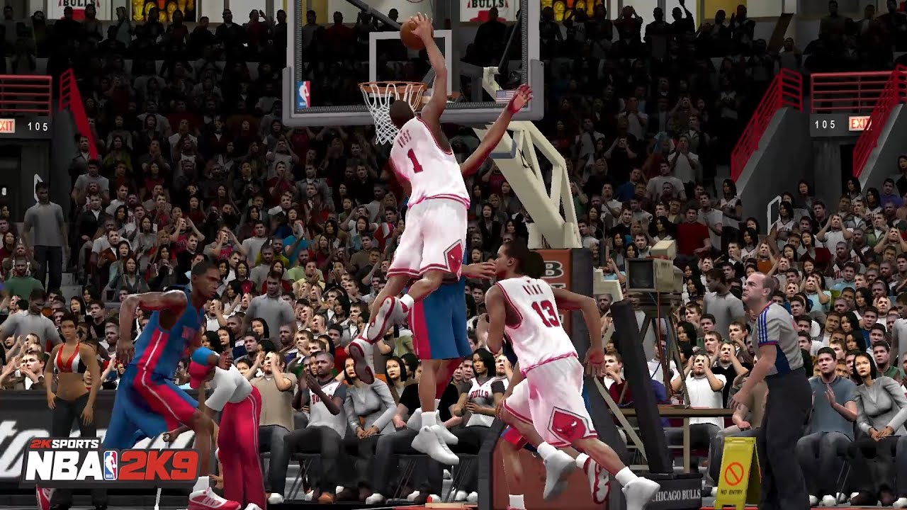 NBA 2K9 (PS3) - Bulls vs. Pistons - Highlights - Derrick Rose with 37 points, 6 assists and 4 steals