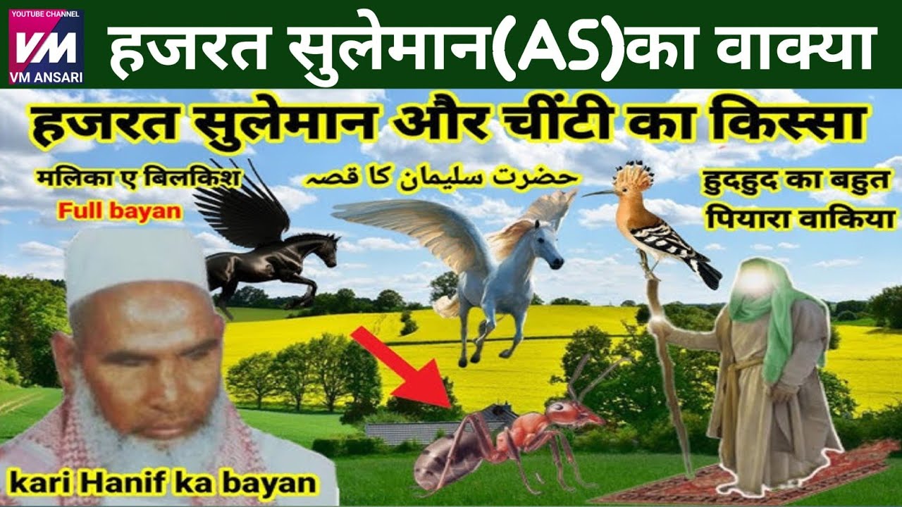 हजरत सुलेमान (as) और एक चींटी का वाक्य / Kari hanif ki takrir/vm Ansari