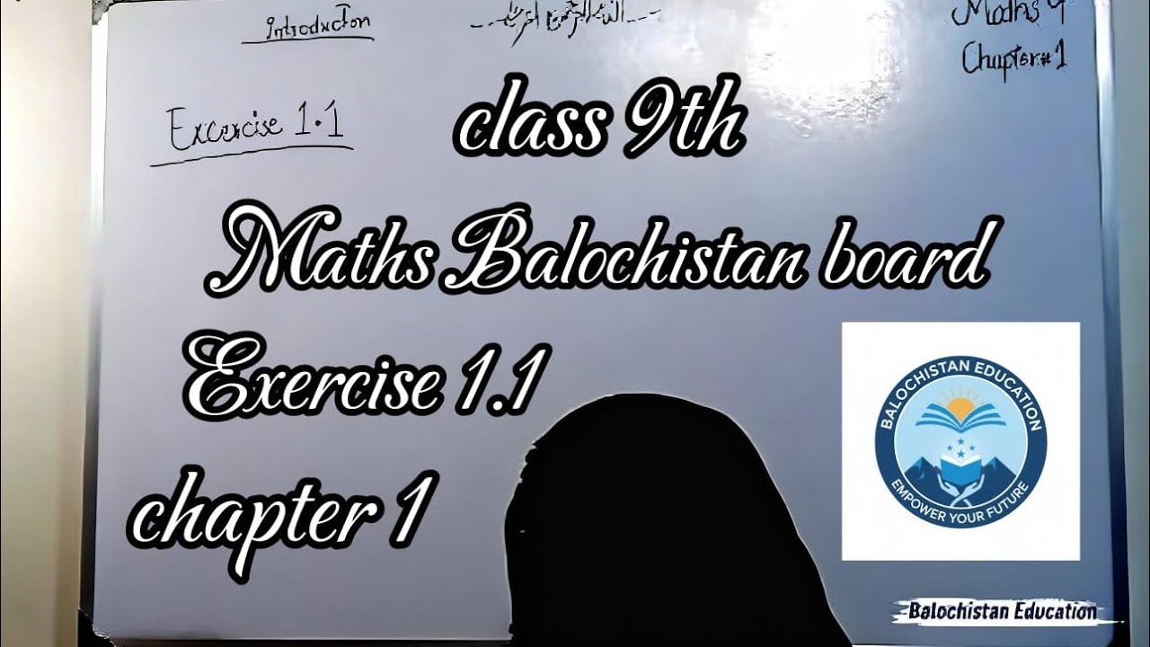 class 9th maths chapter 1 exercise 1.1 bbise | Balochistan Board 
