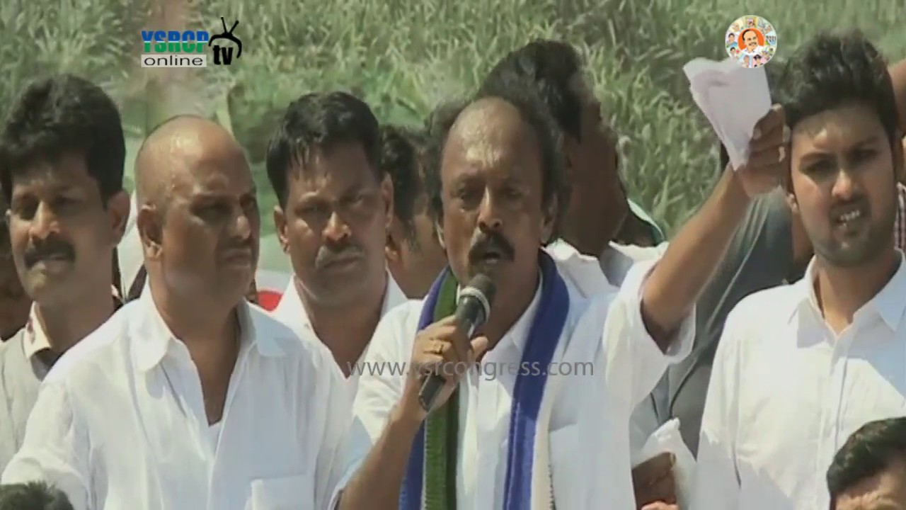 YSRCP MLA Visweswara Reddy speaks on Rythu Mahadharna for Handri - Neeva project