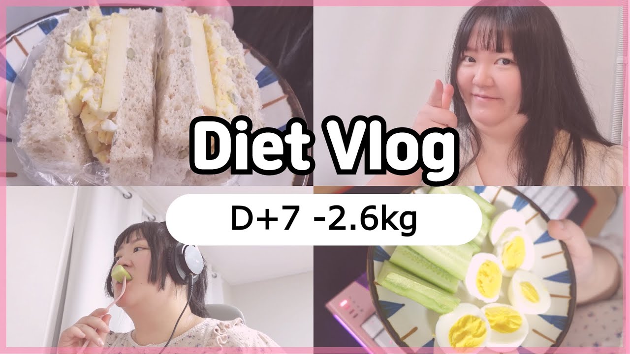 [VLOG]  110.8kg초고도 비만 다이어트 일주일 -2.6kg 직장인 다이어터 일상 및 식단