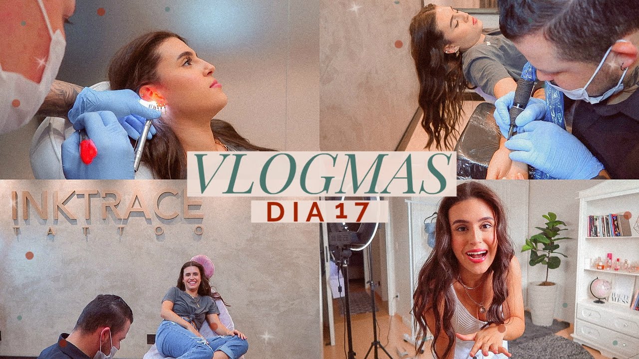 FAZENDO NOVAS TATUAGENS E PIERCINGS! 😱😊 - Vlogmas | Lorrine Vlog