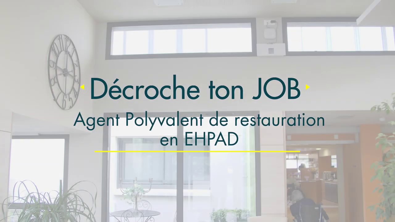 Le m&eacute;tier d'agent de restauration en EHPAD*
