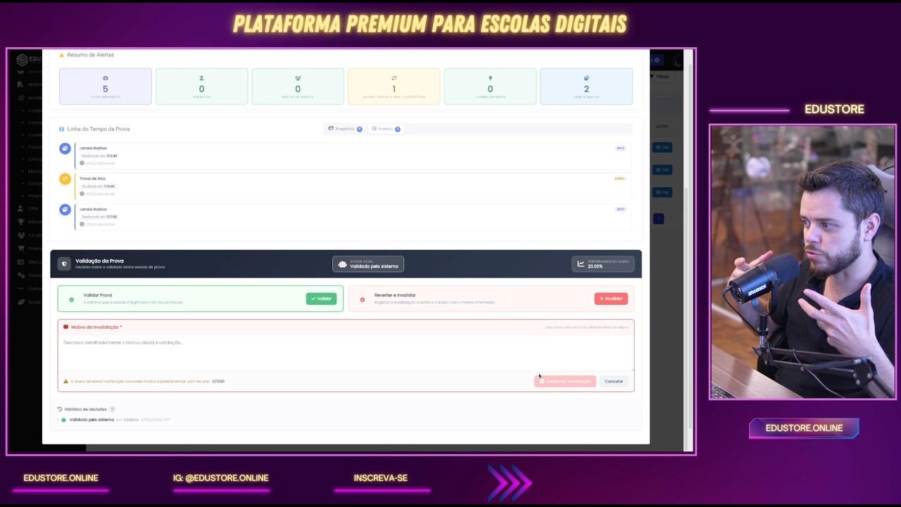 Faça simulados com reconhecimento facil na EduStore