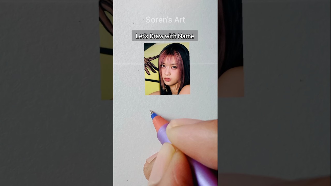 Katseye Megan drawing with her name | Soren's Art #katseye #megan #kpop #drawing #sjram