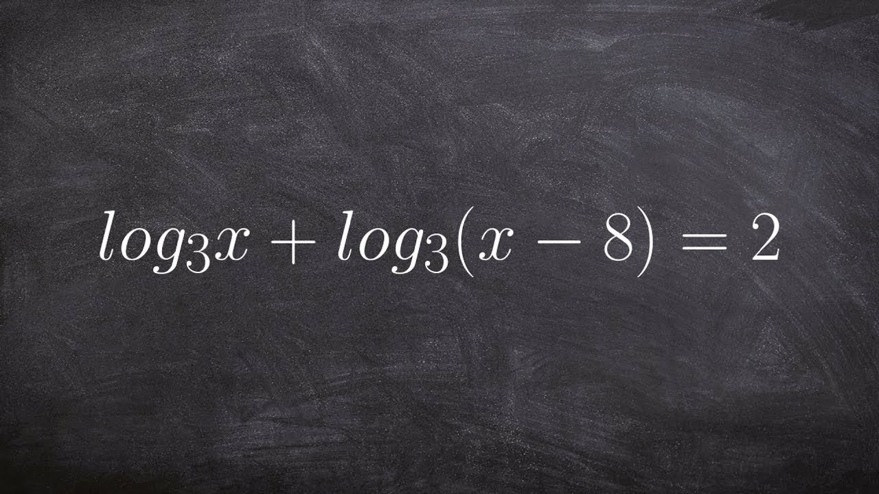 Solving a logarithmic equation for x using factoring