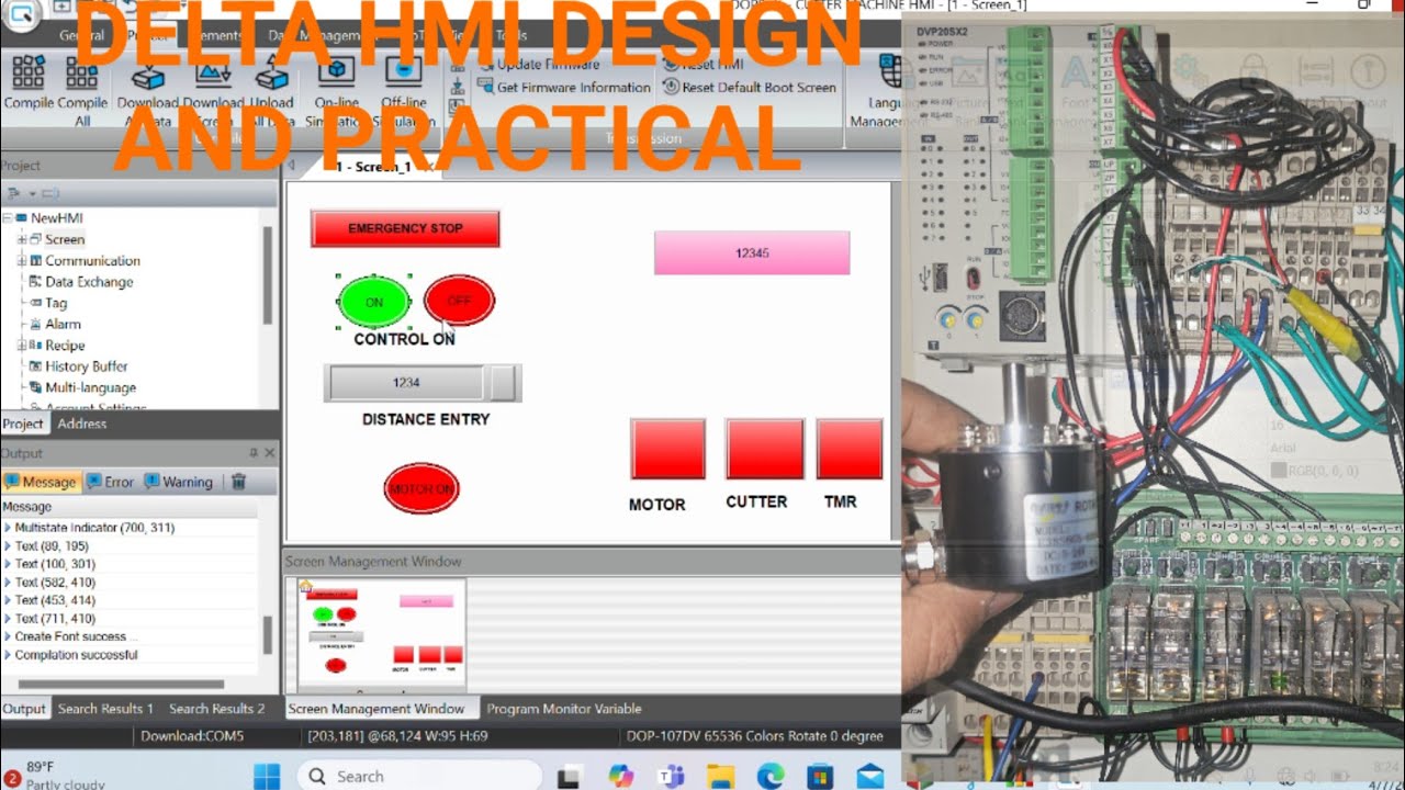 Delta PLC and HMI programming for automatic cutter machine(part 3)