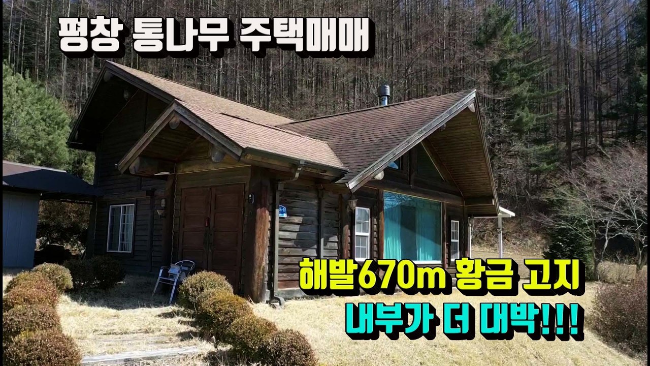 [매번:26-05]평창 통나무 주택매매 해발 670m 고품격 주택 