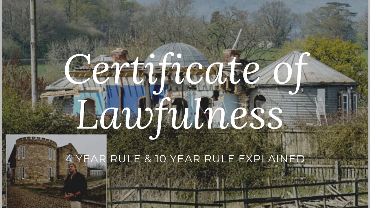 Certificate of lawfulness. 4 year rule, 10 year rule - static caravan planning.