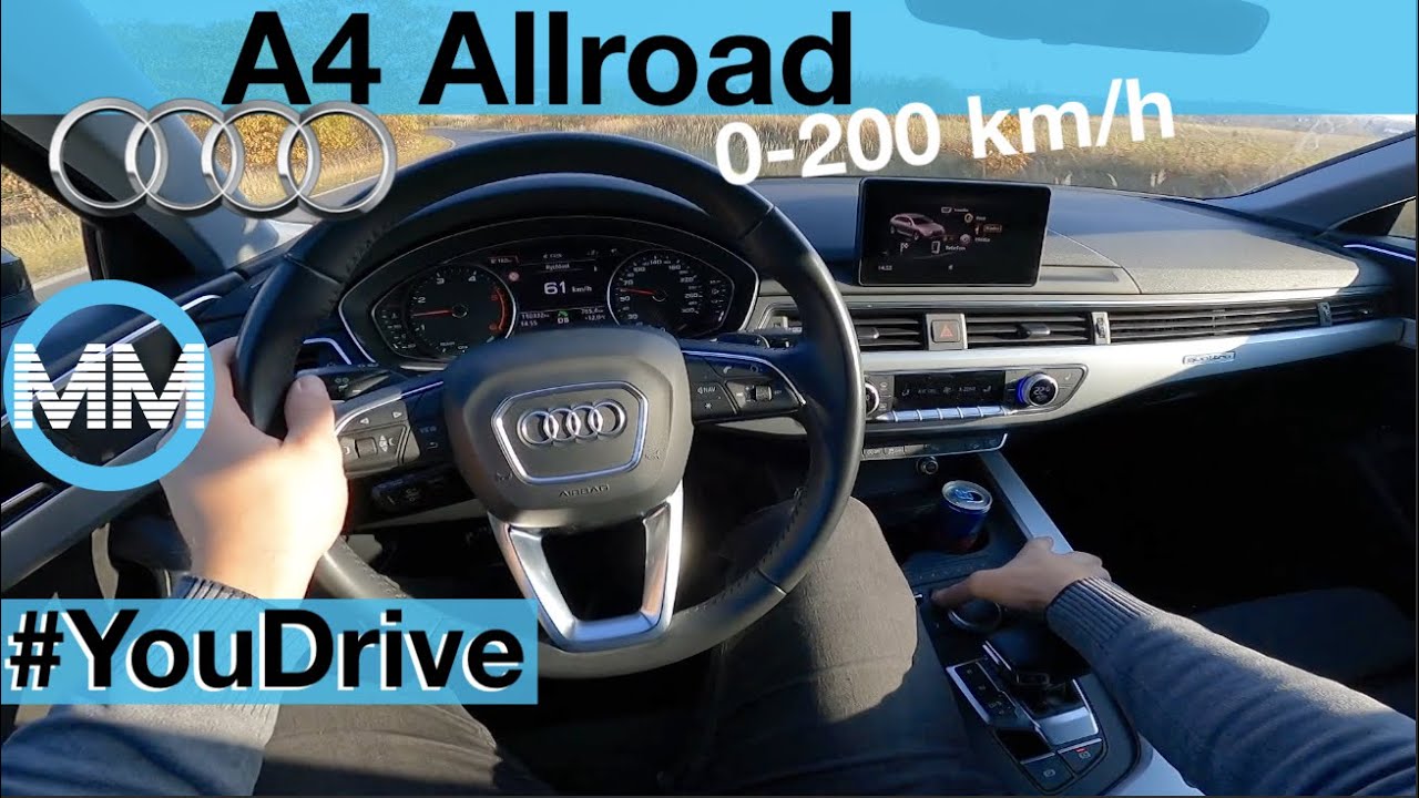 Aud A4 Allroad 2.0 TDI (140 kW) POV Test Drive + Acceleration 0-200 km/h