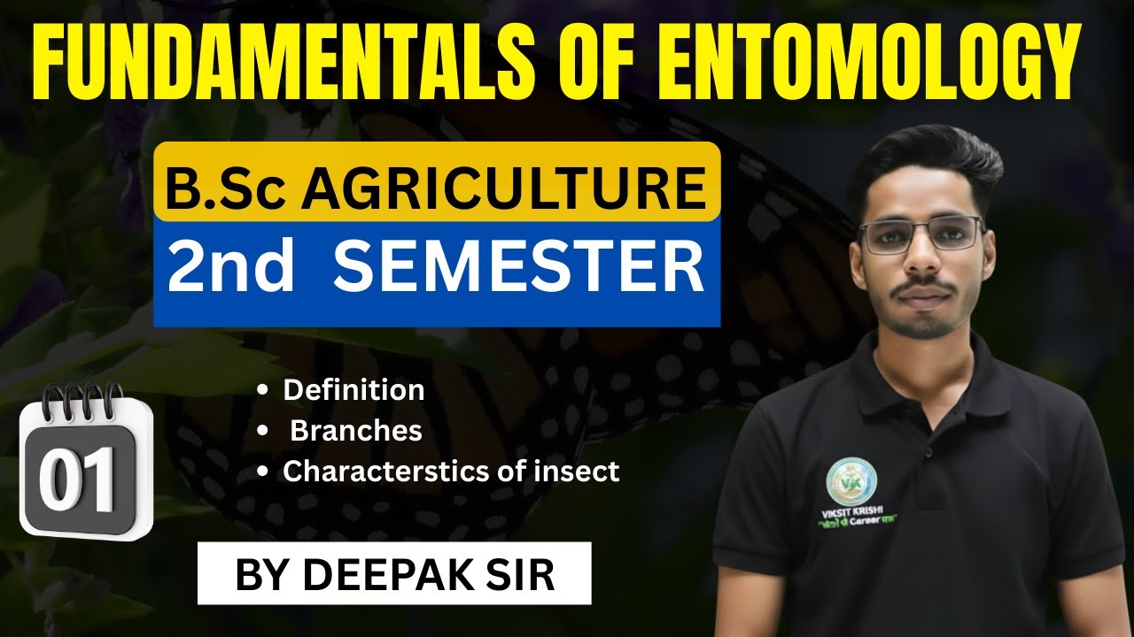 Fundamentals of Entomology | B.Sc Ag 2nd Semester | Definition, Branches & Characters of Insects