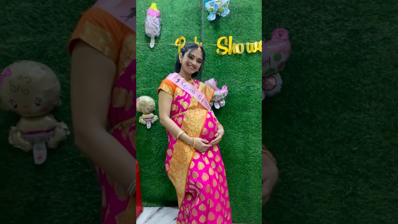Traditional Bengali look in my 9 month babyshower ❤️ #babyshower #pregnancy #bengali #traditional
