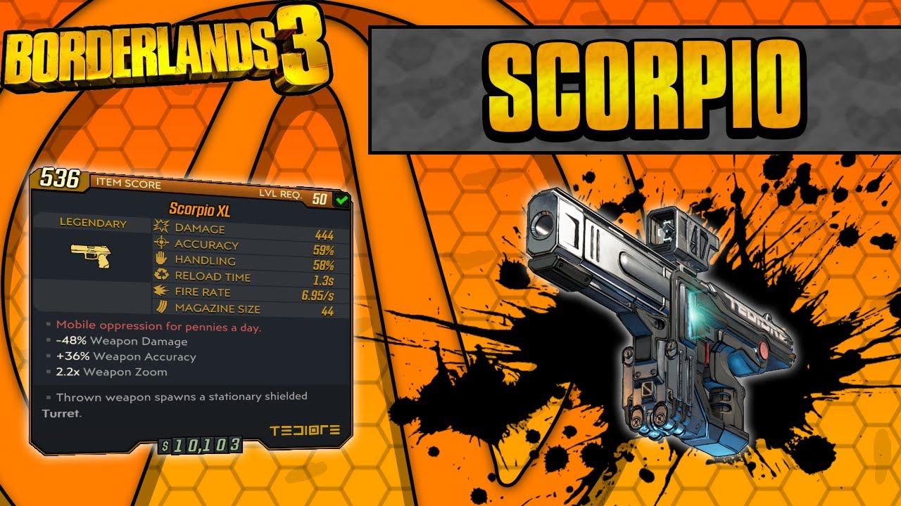 Borderlands 3 | Scorpio Legendary Weapon Guide (Roland's Turret!)