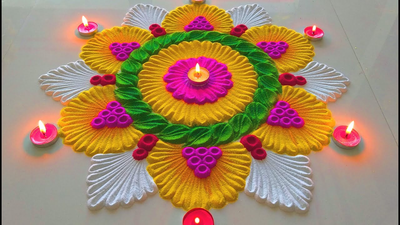 Beautiful Latest Diwali Rangoli Design | इस दिवाली पर बनाये / Diwali New Colourful Rangoli 2022 -