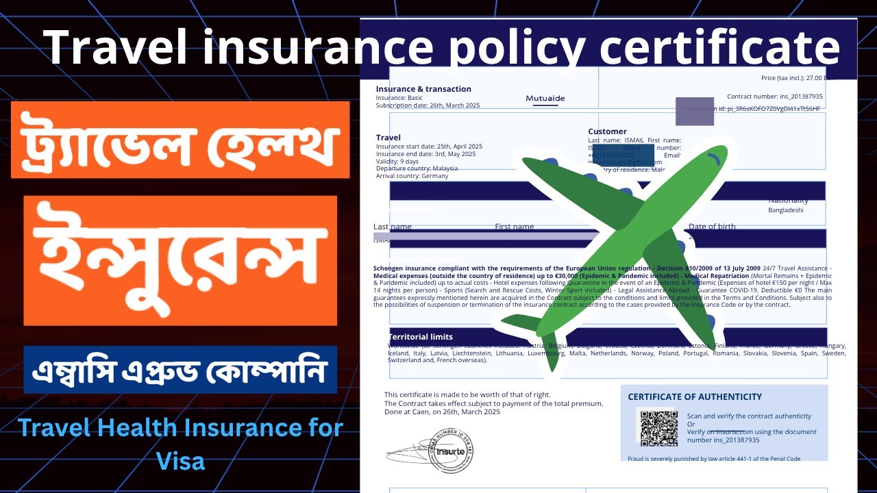 Travel Health Insurance | ট্রাভেল হেলথ ইন্স্যুরেন্স | কোথা থেকে করবেন, কত খরচ হবে?