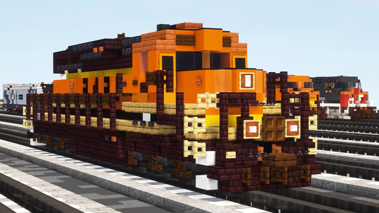 Minecraft BNSF SD40-2 H4 Train Tutorial
