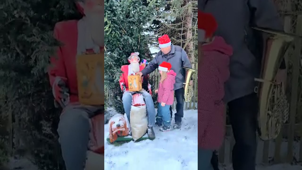Mia und ihr Opa grüßen aus Neuhausen/Erzgeb. zum 3. Advent
