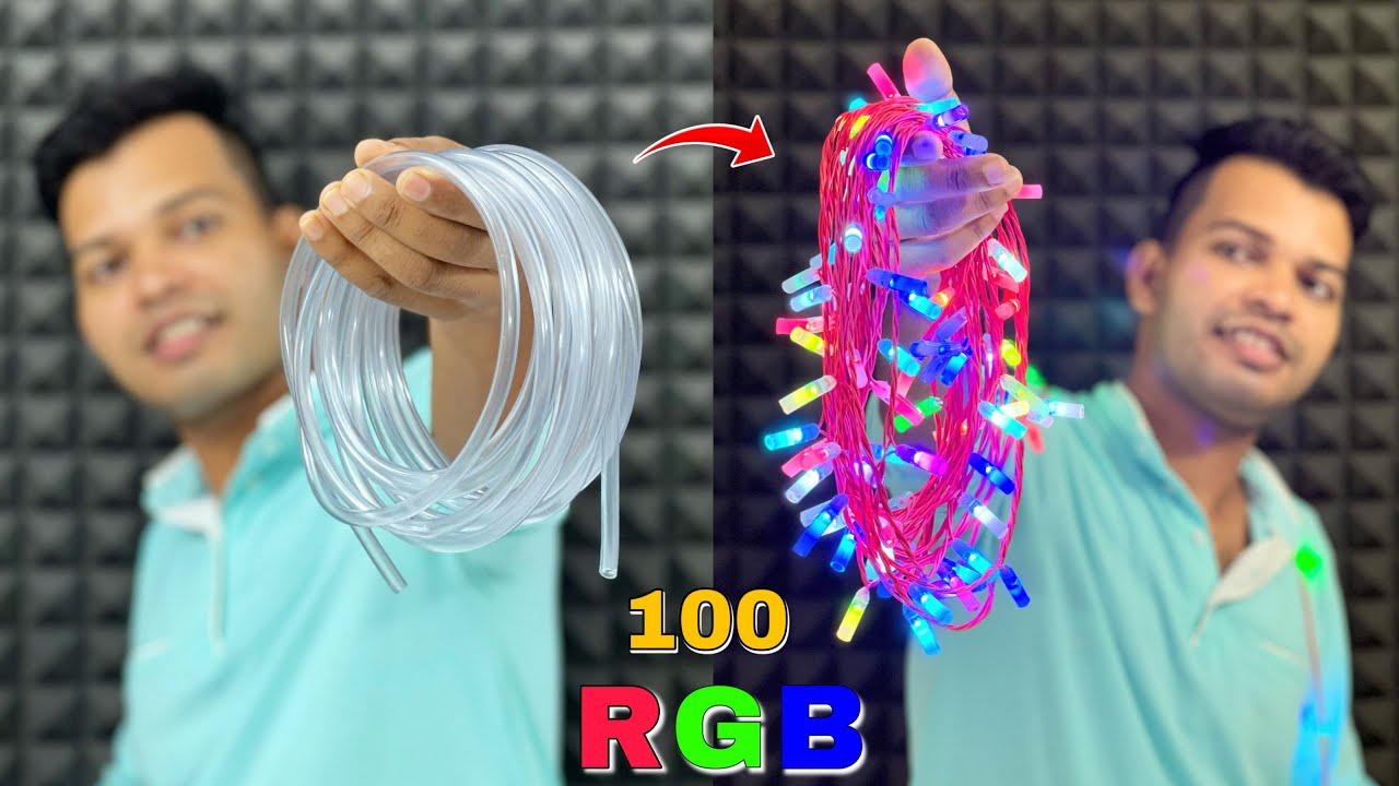 घर पर Diwali 2024 के लिए Best Decoration Light Chain कैसे बनाये Using a 100 RGB Led   | 40 feet