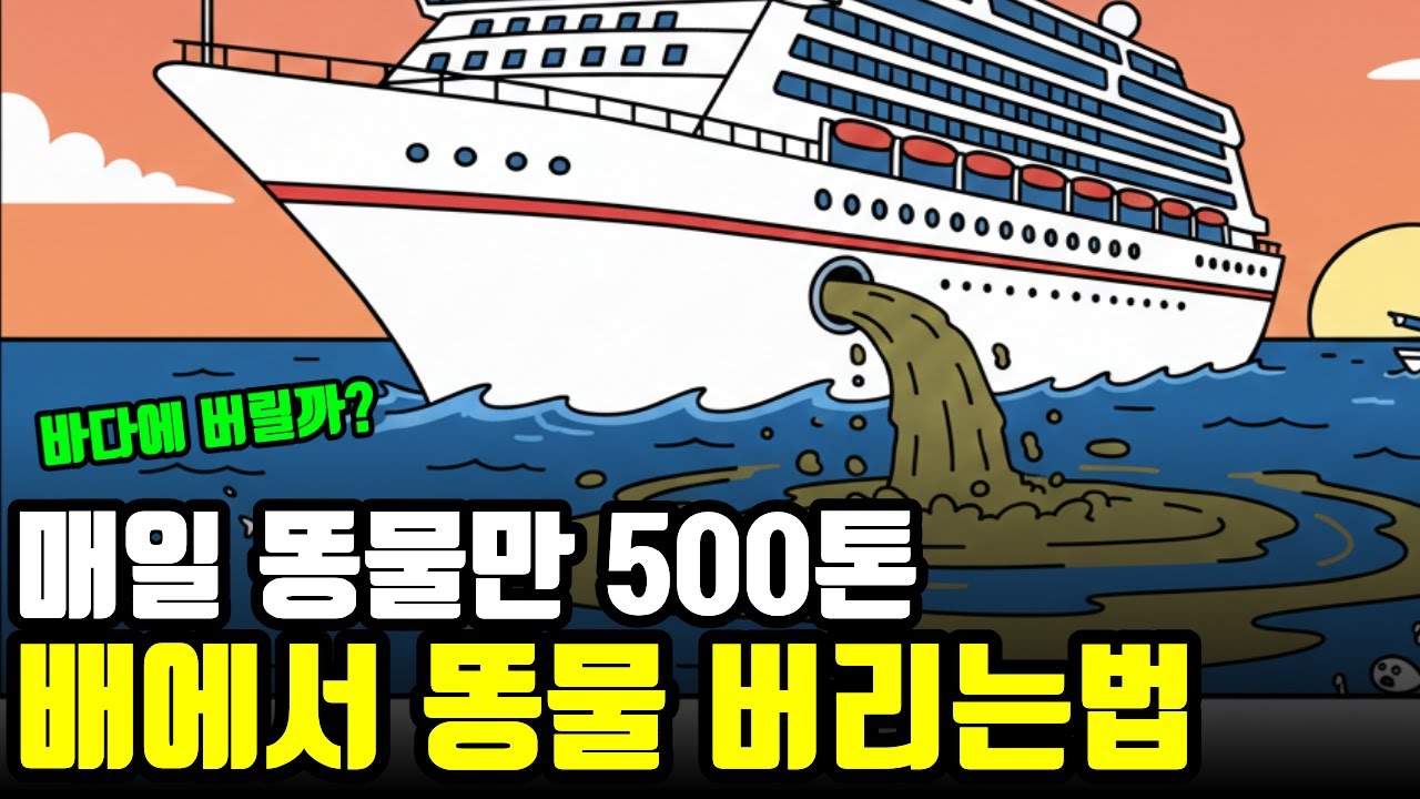 크루즈선에서 똥물을 버리는 방법