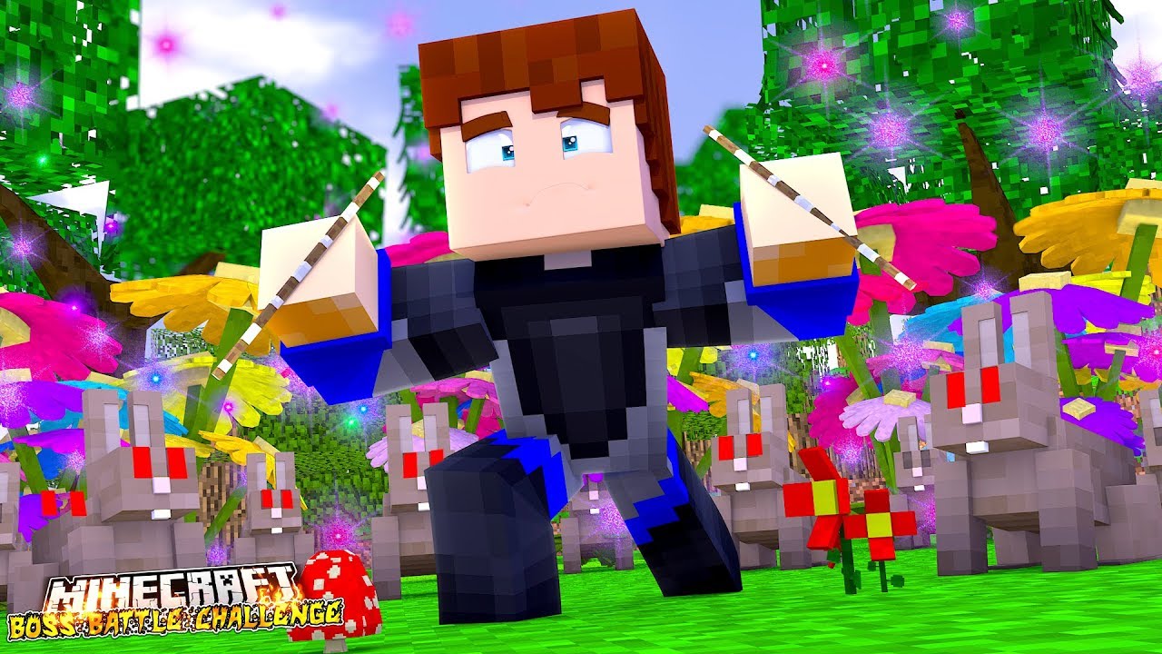 THE EVIL KILLER BUNNY BOSS BATTLE CHALLENGE - Minecraft BOSS BATTLE CHALLENGES