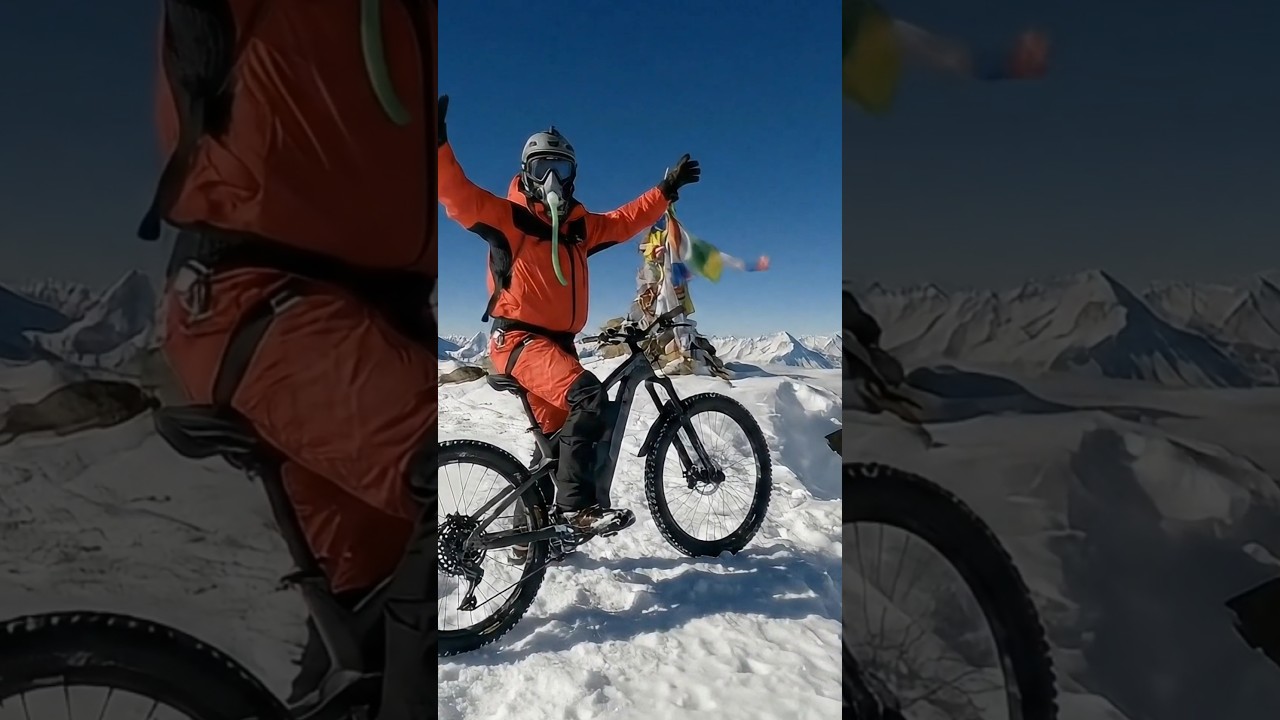 Riding an Ebike to the Summit of Mnt Everest #electricbike #ai #ebike