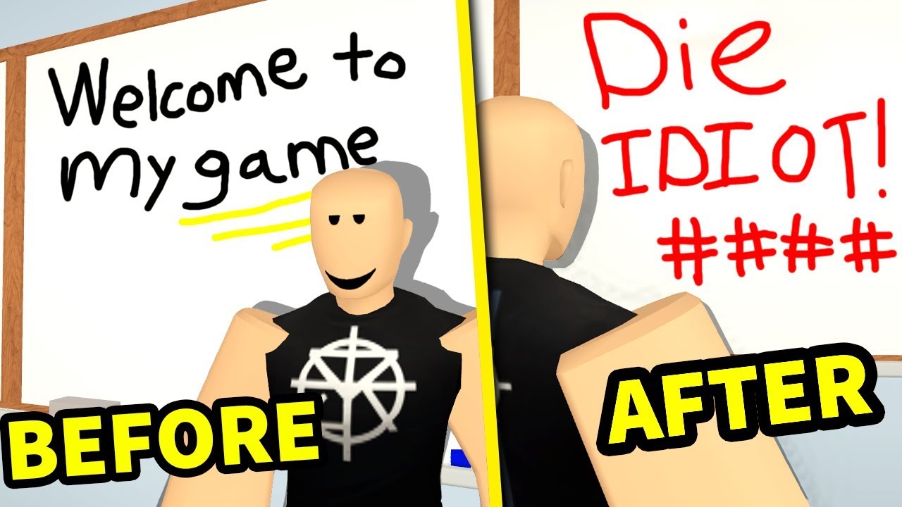 You guys RUINED his Roblox game... *I'm really sorry..*