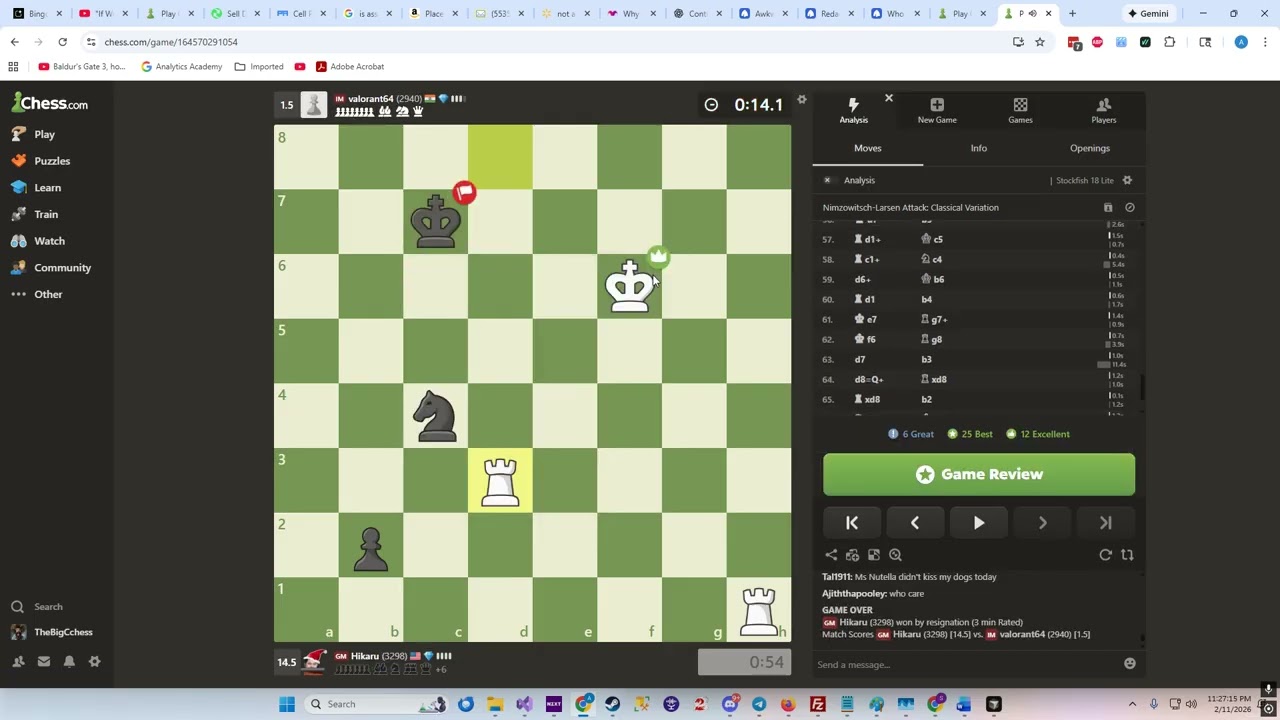 We spotted Hikaru playing chess