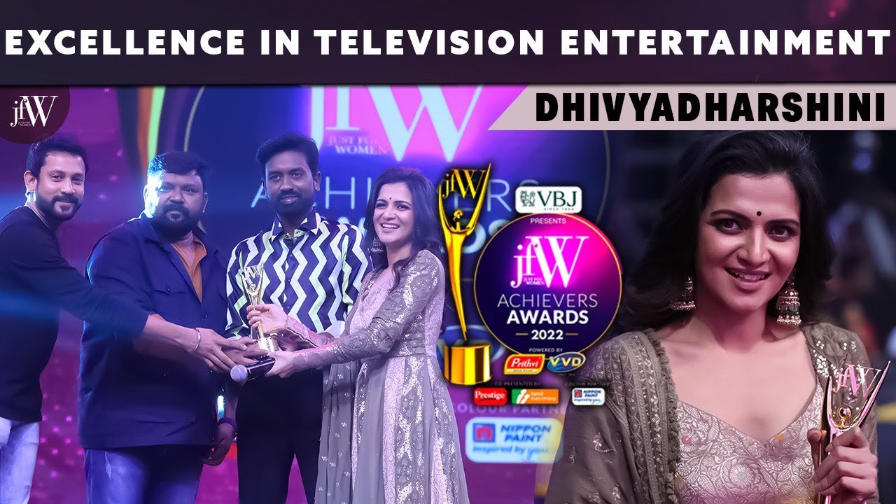 Excellence in Televison Entertainment - Dhivya Dharshini | DD | JFW Achievers Awards 2022 | JFW
