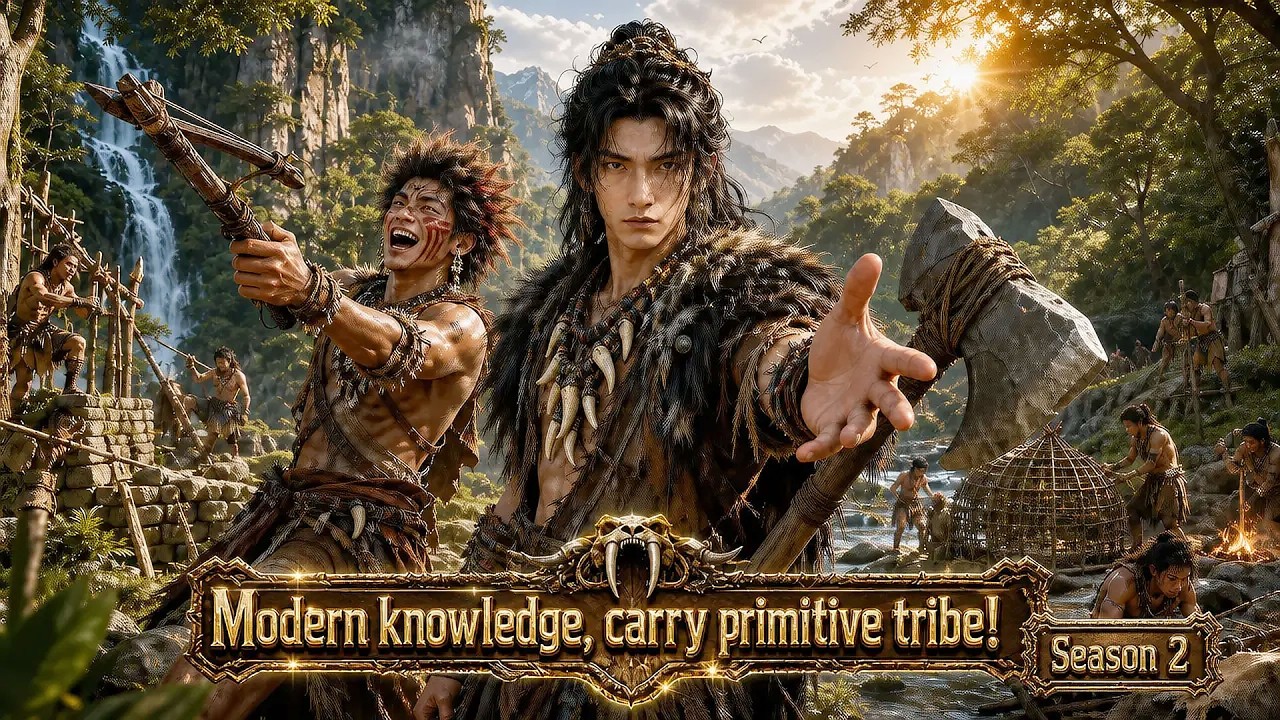 【DUB】Season 2：Transmigrated to primal world, builds walls, fires pottery, tech stuns tribe!#aivideo