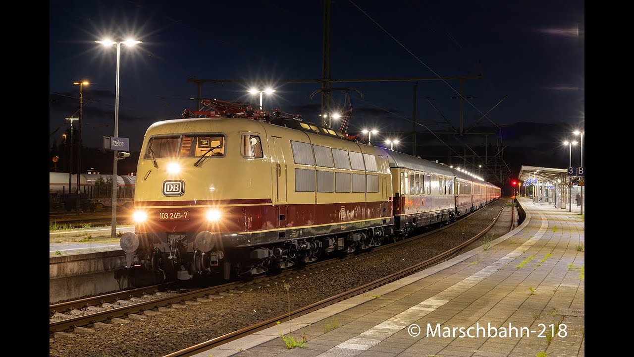 Nostalgiezugreisen Sonderzug mit 103 245-7 / PRESS 218 055/057/058  Hin- und Rückfahrt