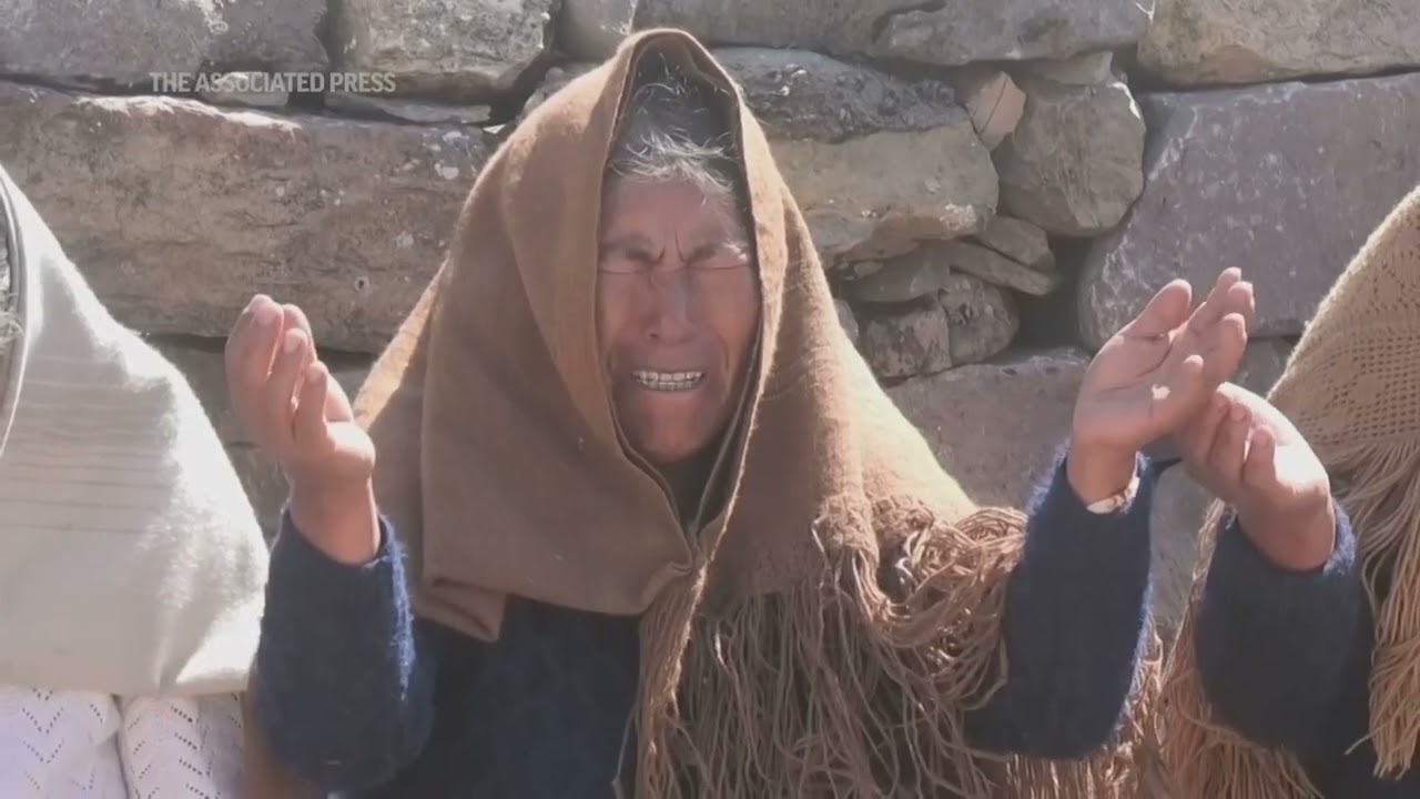 Aymara indigenous pray for rain amid drought