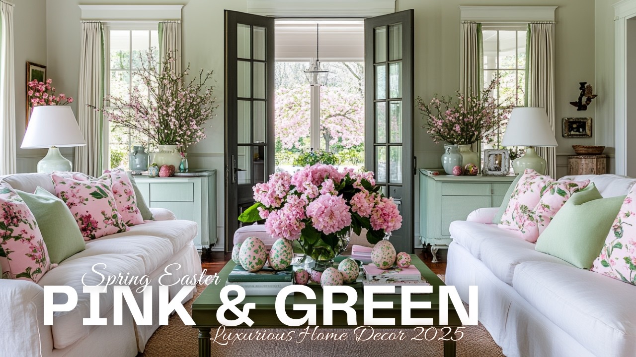 Spring Easter Home Decor 2025 | Luxurious Pink & Green Aesthetic