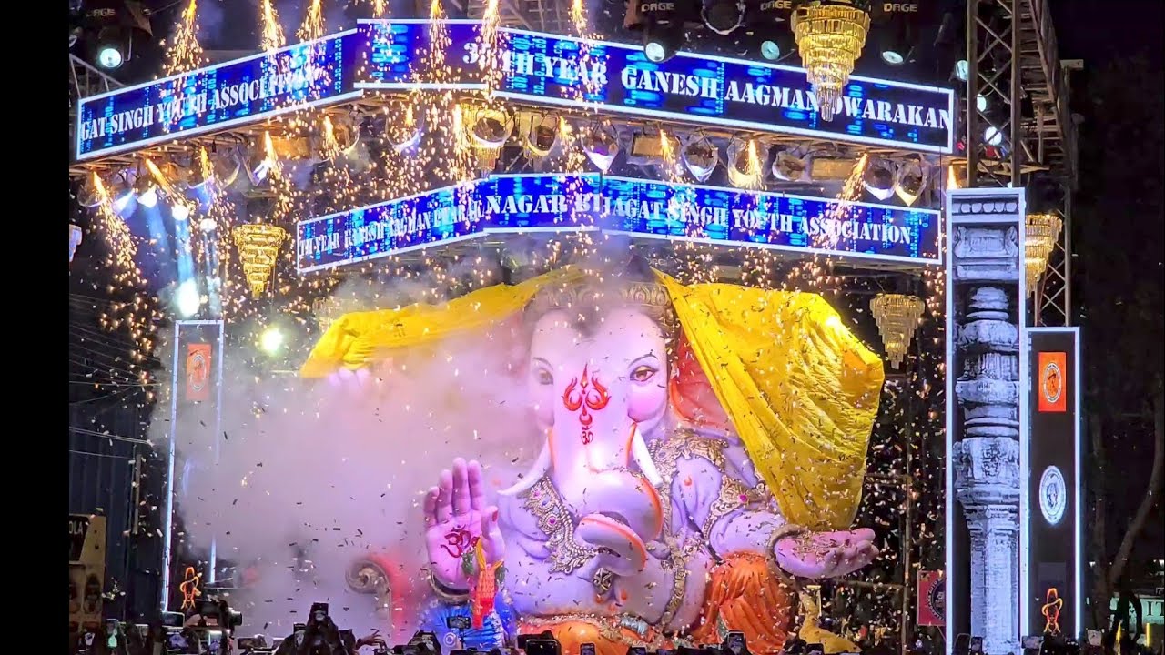 Hyderabad 1st Grand Aagman 2025I DwarakaNager Baghat Singh YouthAssociation Ganesh Aagman 2025