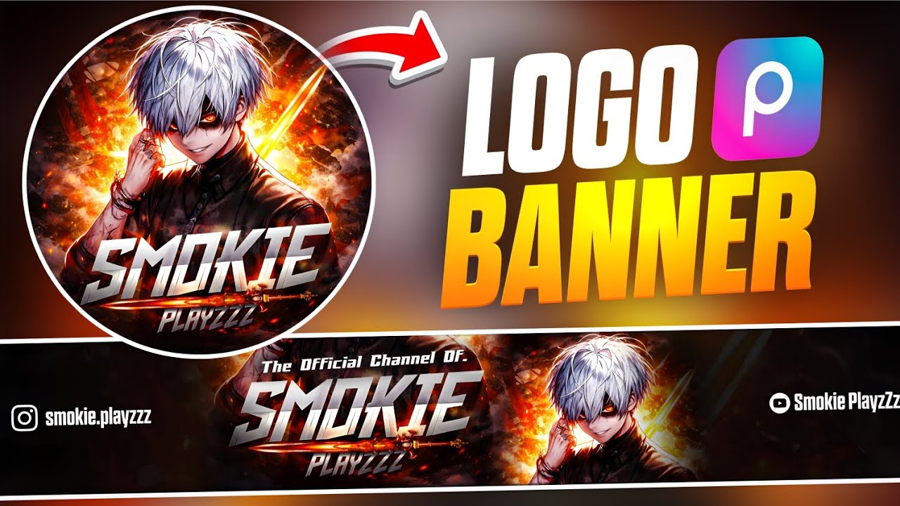 How To Make This YouTube Logo & Banner In PicsArt 🔥