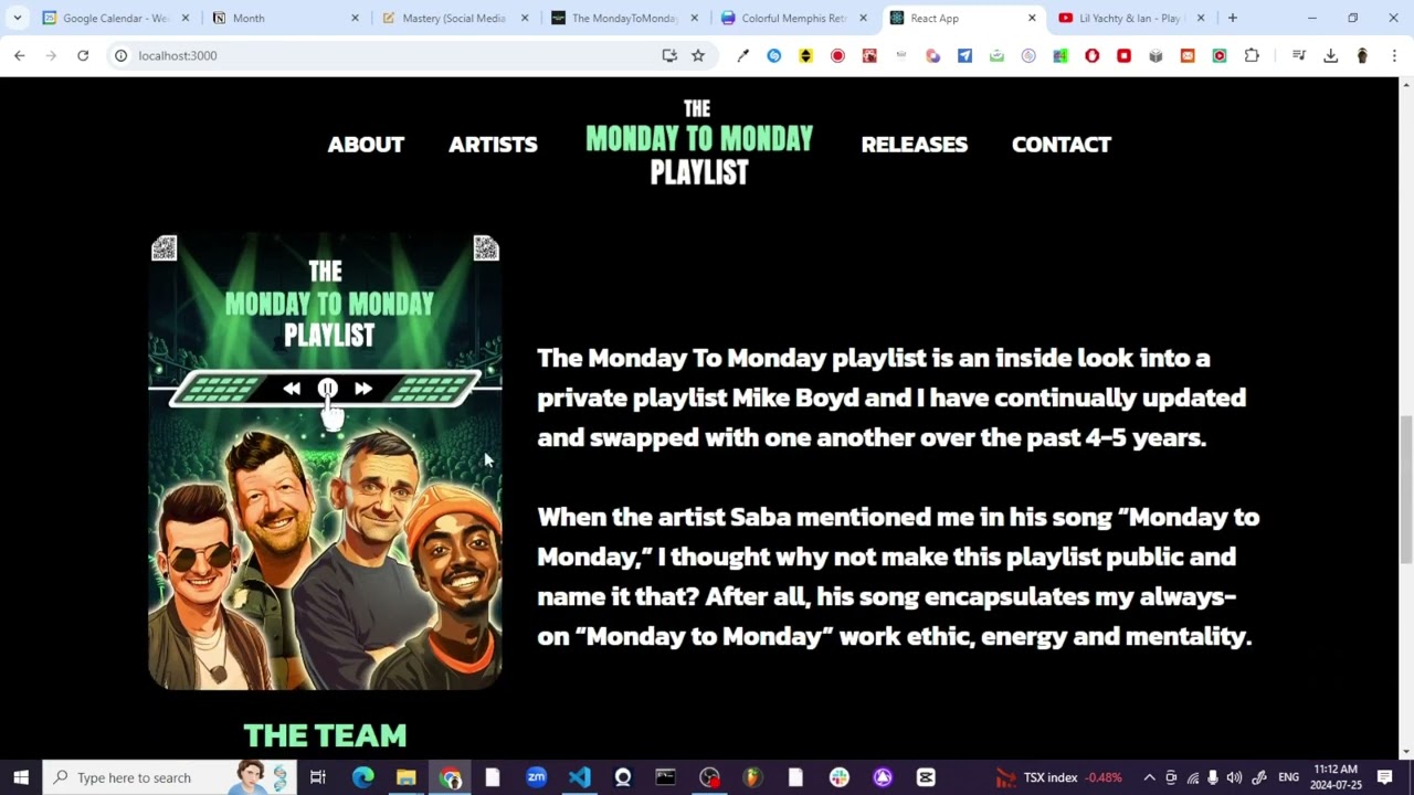 I Built A Website For The MondayToMonday Playlist