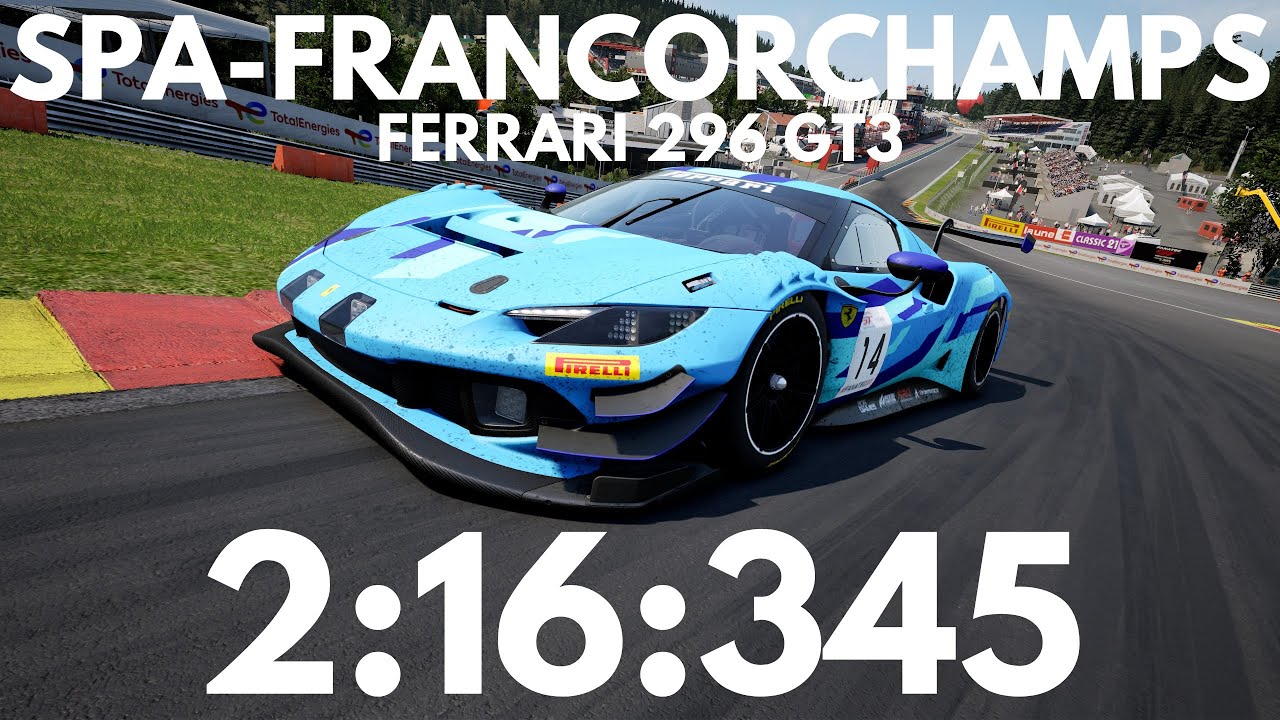 FERRARI 296 GT3 SPA FRANCORCHAMPS SETUP + HOTLAP | ACC 1.9 - Abesports