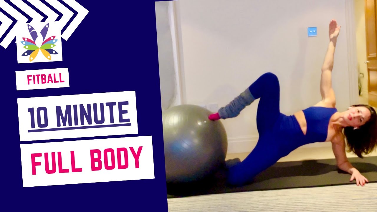 Express FitBall Full Body Pilates 10 mins #pilates #fitball #fullbodyworkout