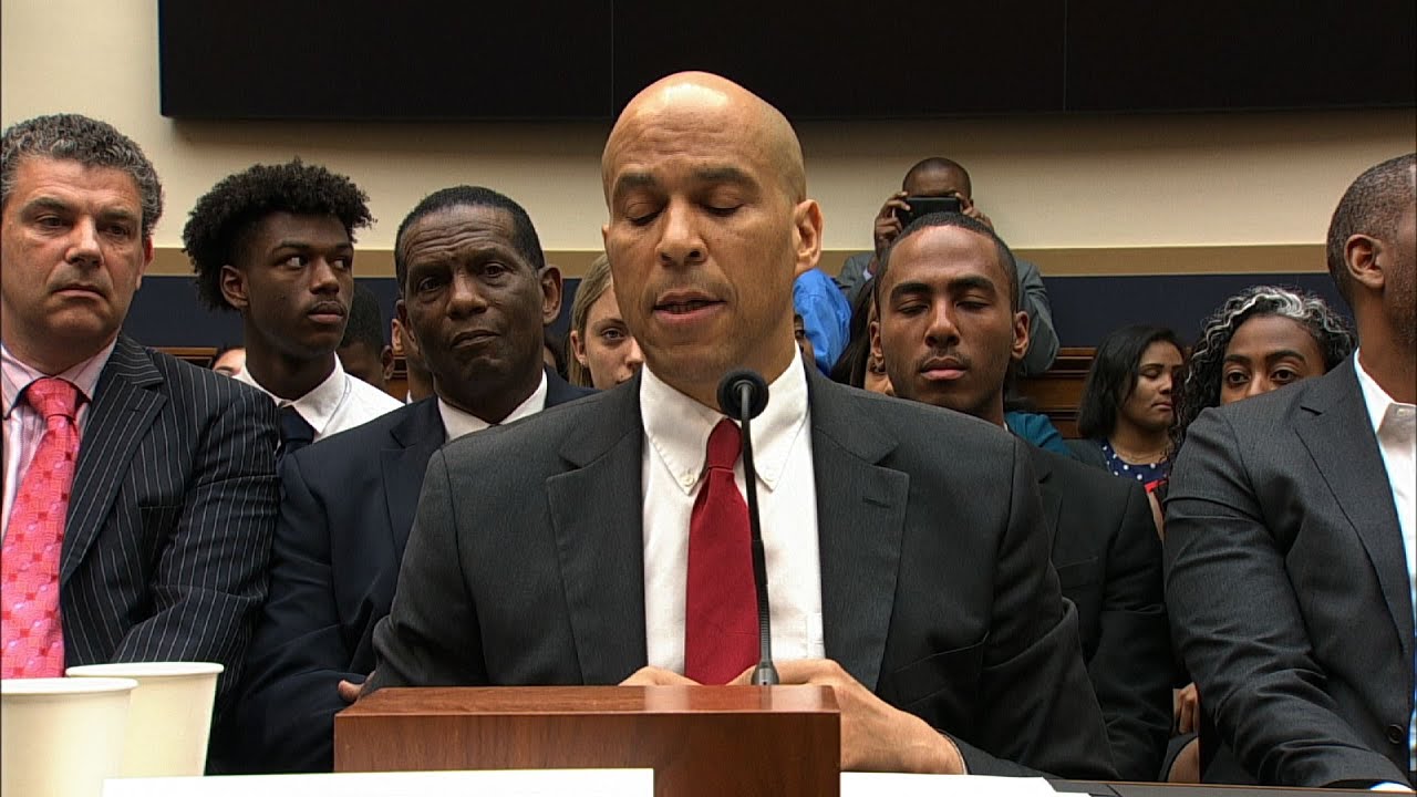 Booker speaks at panel on reparations for slavery