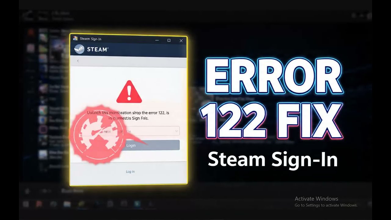 How to Fix Steam Sign in Error Code 122 on Windows 11