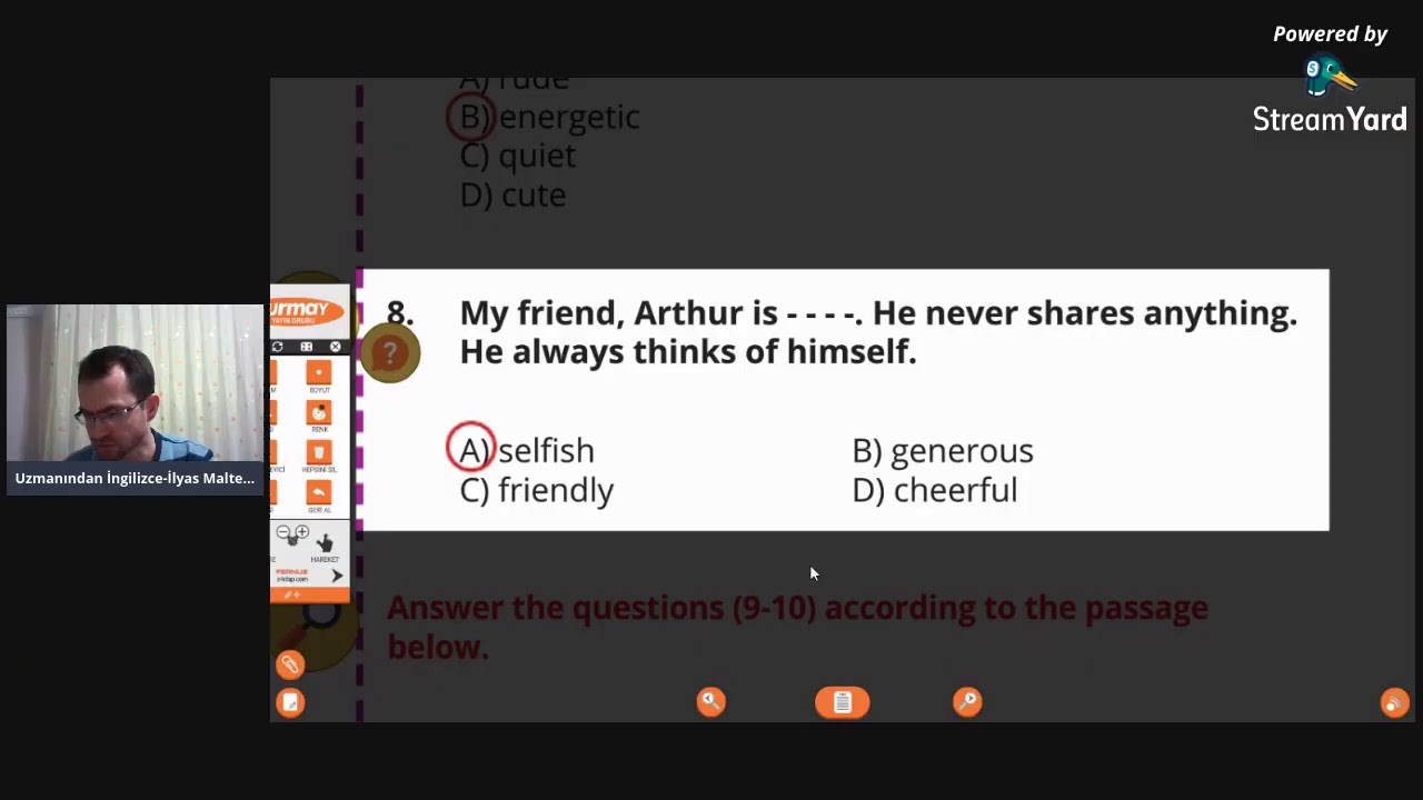 7. Sınıf İngilizce 1. Ünite Test