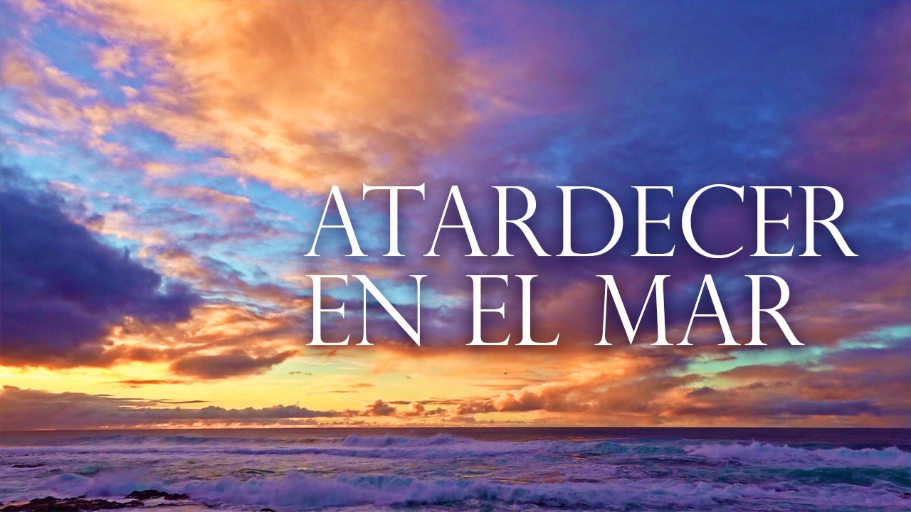 SONIDO DEL MAR Y PLAYA CON ATARDECER RELAJANTE PARA DORMIR O MEDITAR - CONCENTRACION
