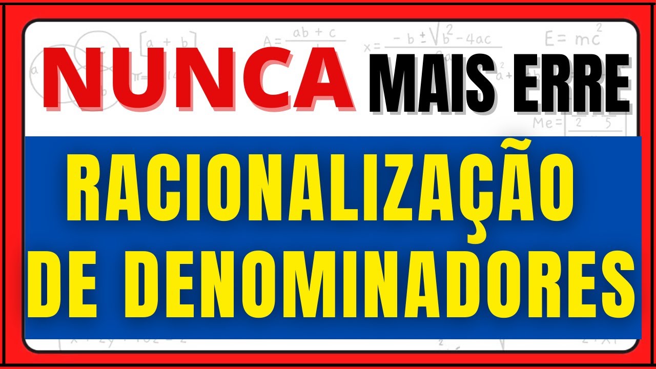 RACIONALIZAÇÃO DE UM JEITO QUE VOCÊ NUNCA VIU!!!