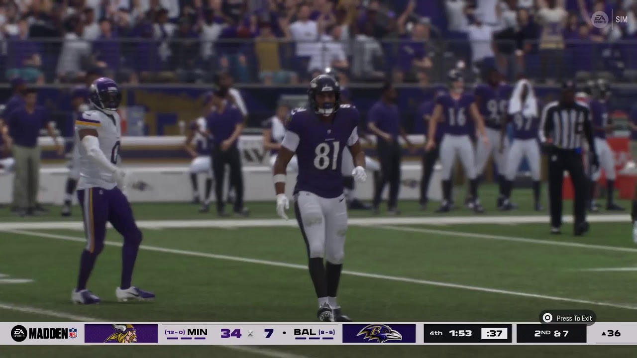 Madden 26 Kinetik Pro Sim Minnesota Vikings at Baltimore Ravens