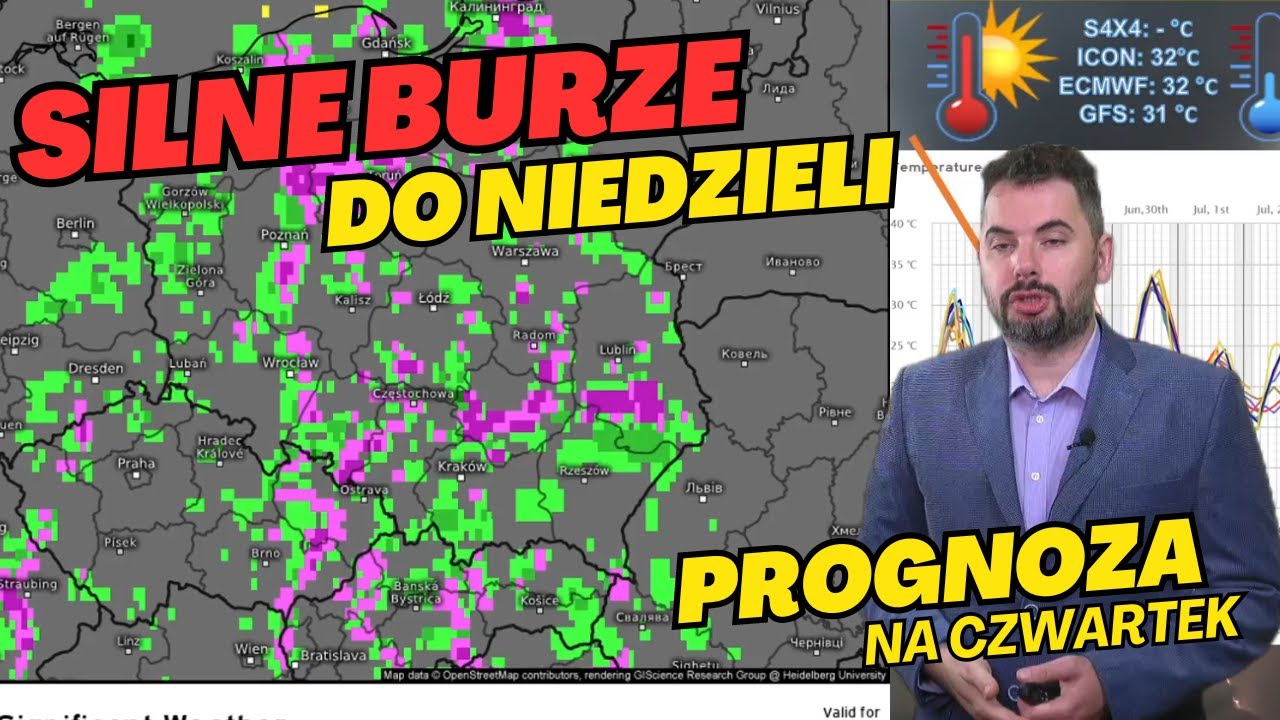 Burze w czwartek i piątek. Załamanie pogody w niedzielę. Sprawdzamy wyliczenia. LIVE