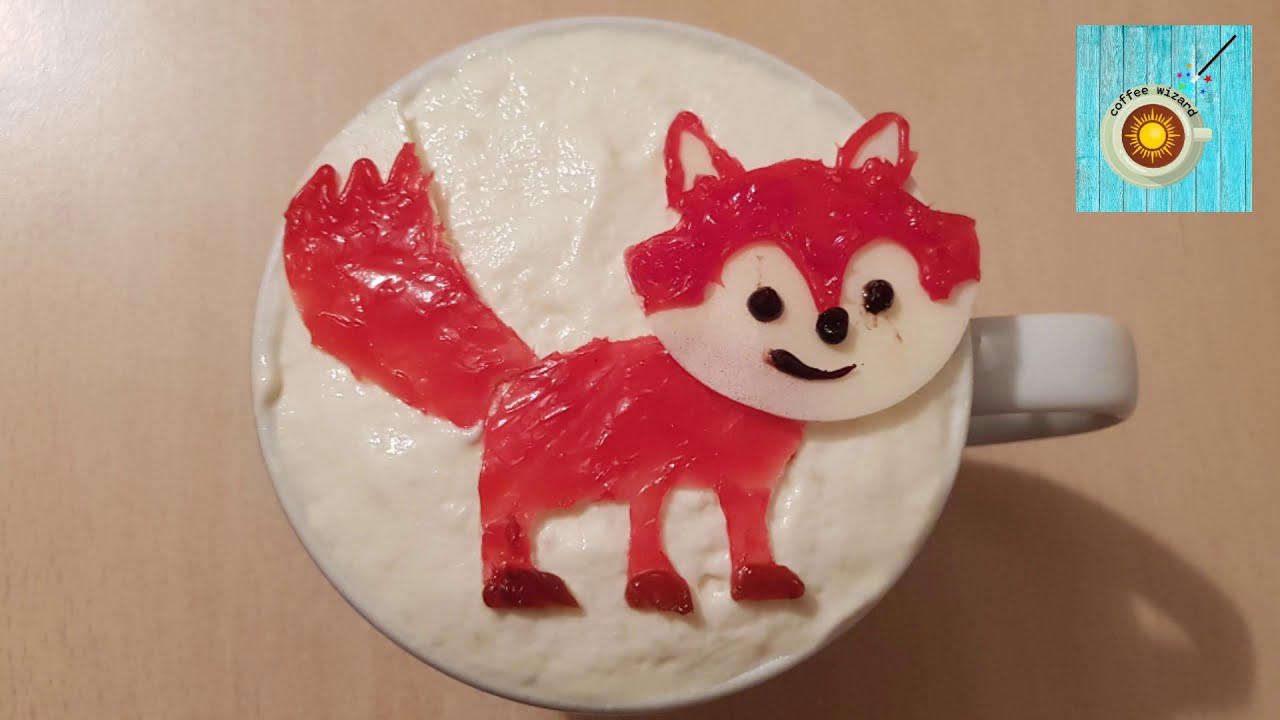 Kaffeezauber Fuchs Kaffeedeko 🦊/ Magic coffee decoration fox 🦊 / Кофе декор идея лисичка 🦊