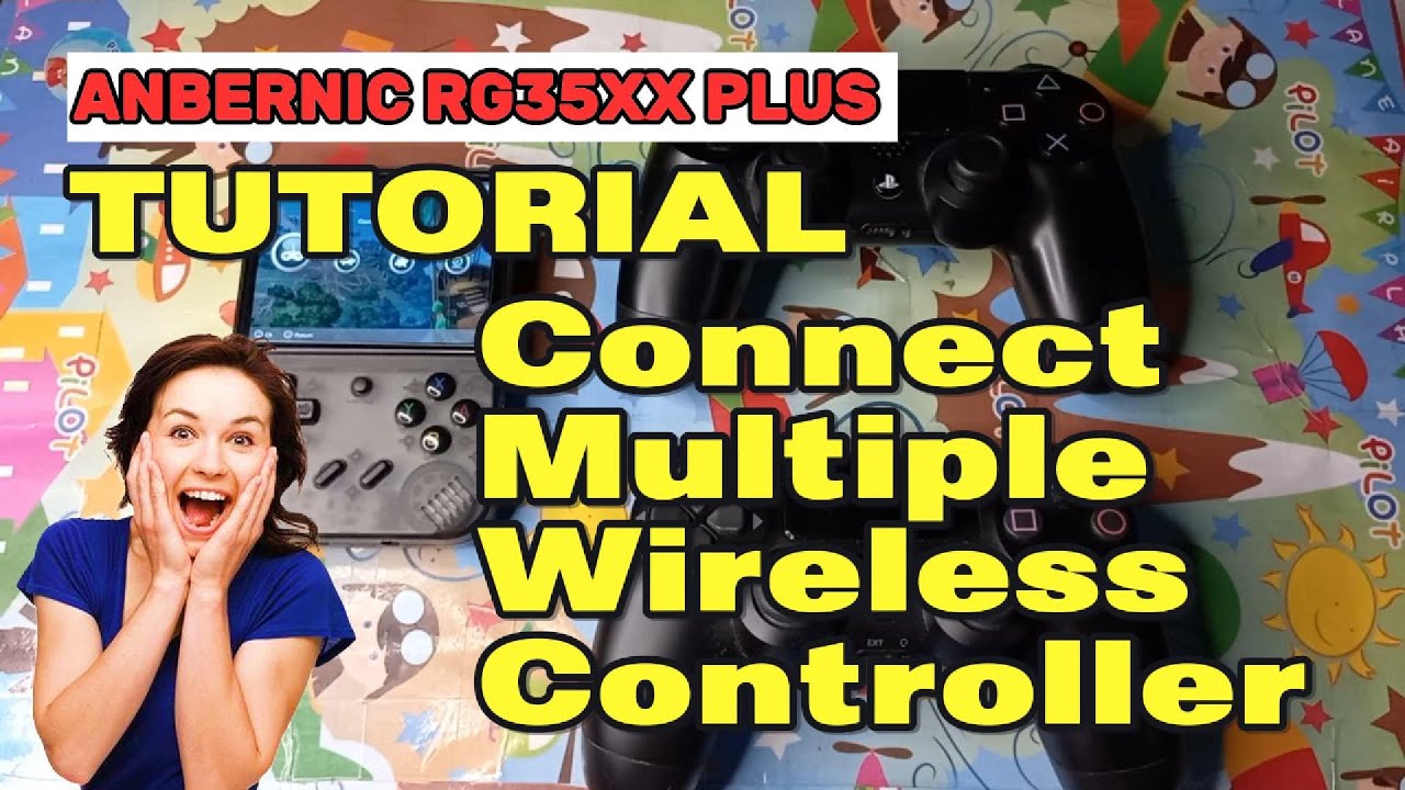 How To Connect Wireless Controllers for Multiple Players on Anbernic RG35XX Plus (ENGLISH SUBTITLE)