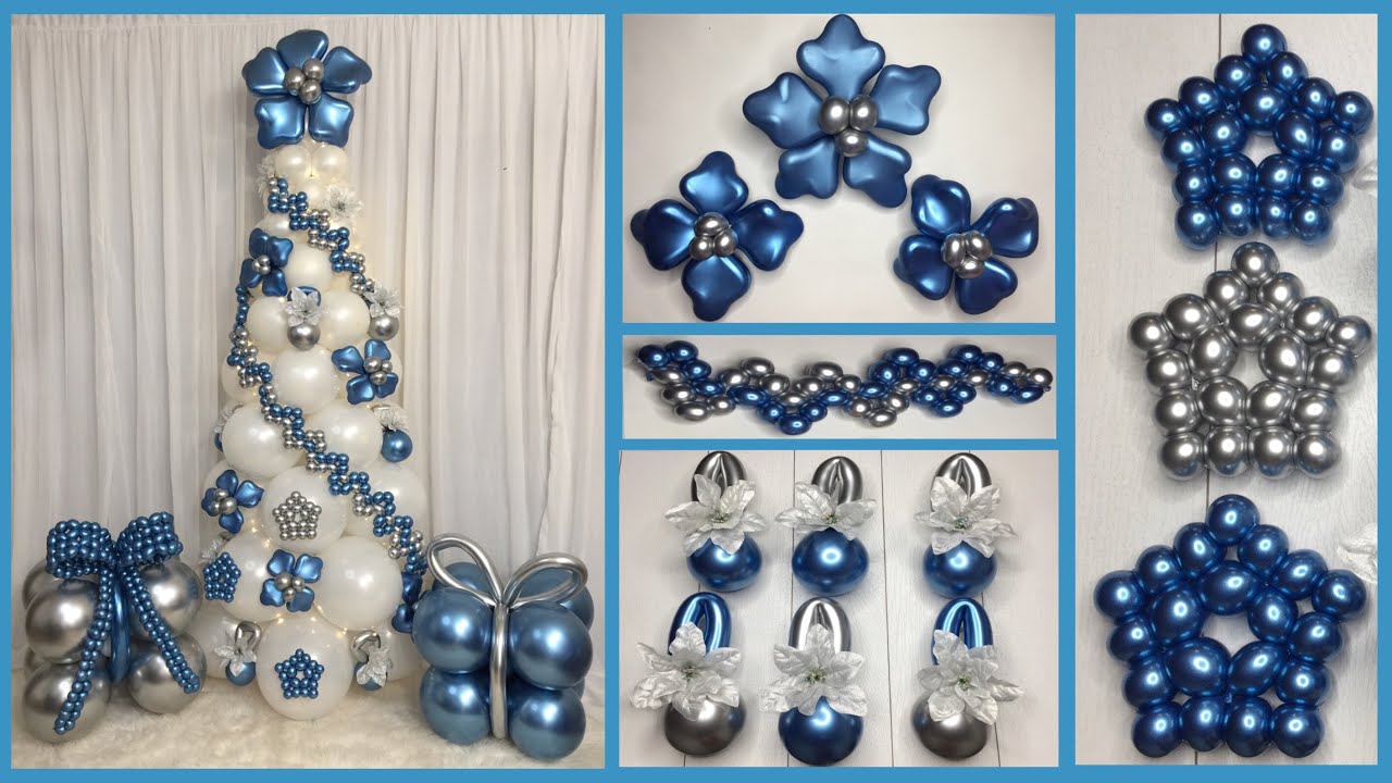 IDEAS DE CÓMO DECORAR TU ÁRBOL DE NAVIDAD🎄CON NIEVE ❄️ ESFERAS REGALOS 🎁 NOCHEBUENAS Y GLOBOS DIY